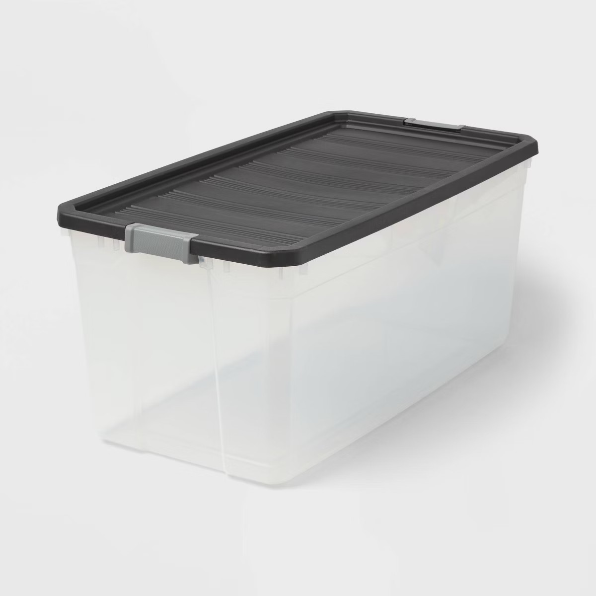 200qt Heavy Duty Latching Clear Storage Box - Brightroom™: Portable Black Utility Bin with Lid,... | Target