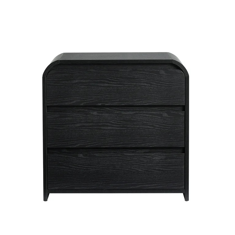 (2 pack) Better Homes & Gardens Juliet 3 Drawer Nightstand with USB, Black Finish | Walmart (US)