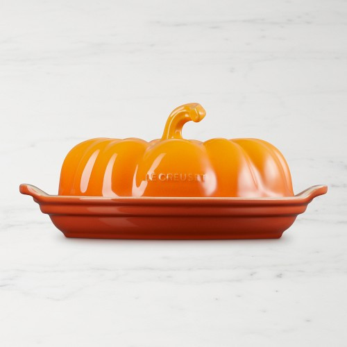 Le Creuset Stoneware Pumpkin Butter Dish, Persimmon | Williams-Sonoma