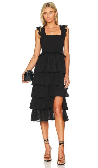 Jude Midi Dress in Black | Revolve Clothing (Global)