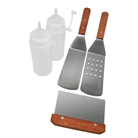 Grill and Griddle Spatula Barbecue Tools Set (5 Piece),1 Chopper Scrapper + 2 liquid Dispensers+ 2 S | Walmart (US)