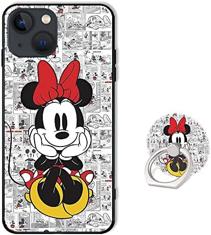 Cute Phone Case for iPhone 13 with Ring Holder Kickstand,Soft TPU Rubber Silicone Protective Cove... | Amazon (US)