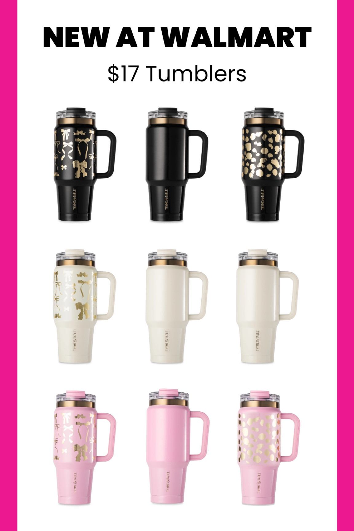 New Walmart tumblers! $17! 

#LTKFindsUnder50 #LTKSeasonal #LTKHoliday