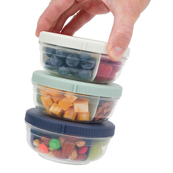 Progressive Snaplock 3-Portion Snack Stack Set | The Container Store