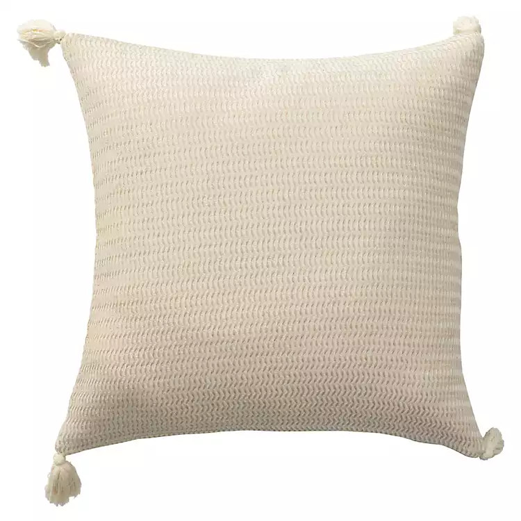 New! Vanilla Trapeze Organic Cotton Throw Pillow | Kirkland's Home