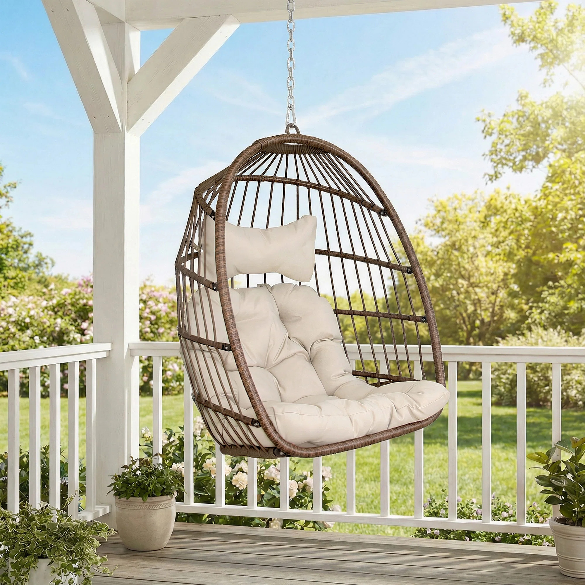 Chorley Indoor/Outdoor Porch Swing Egg Chair Without Stand | Wayfair North America