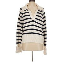 Abercrombie & Fitch Pullover Sweater: Ivory Stripes Pattern Tops - Size Medium | ThredUp (US)