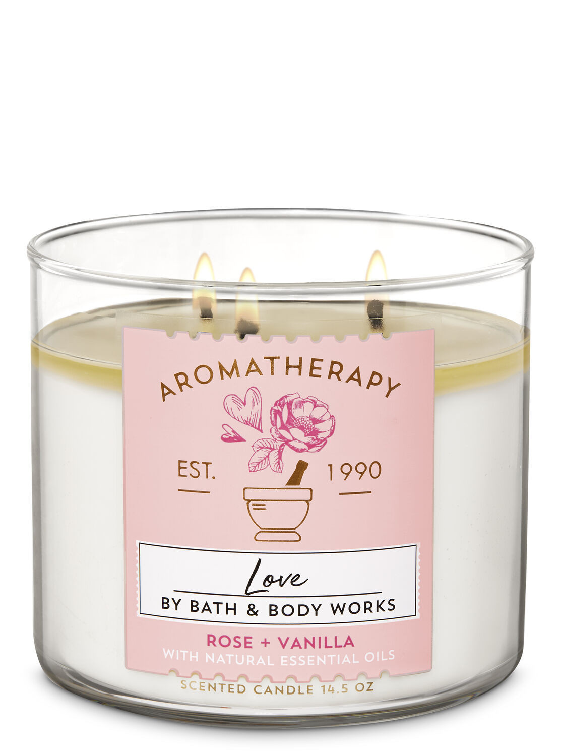 Rose Vanilla 3-Wick Candle | Bath & Body Works