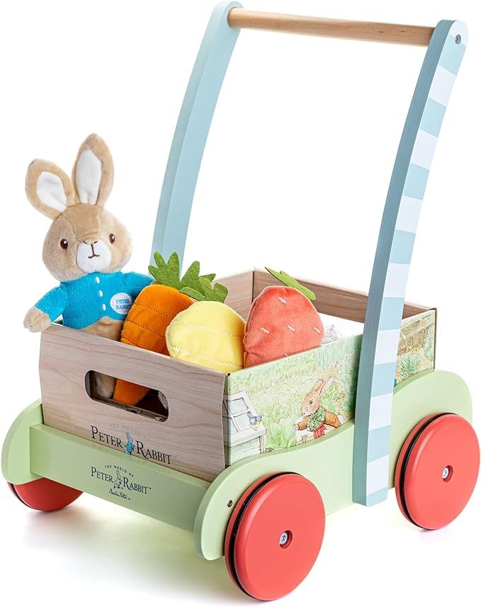 KIDS PREFERRED Beatrix Potter Peter Rabbit Wooden Garden Wagon and Plush Veggie Play Set, (24228) | Amazon (US)