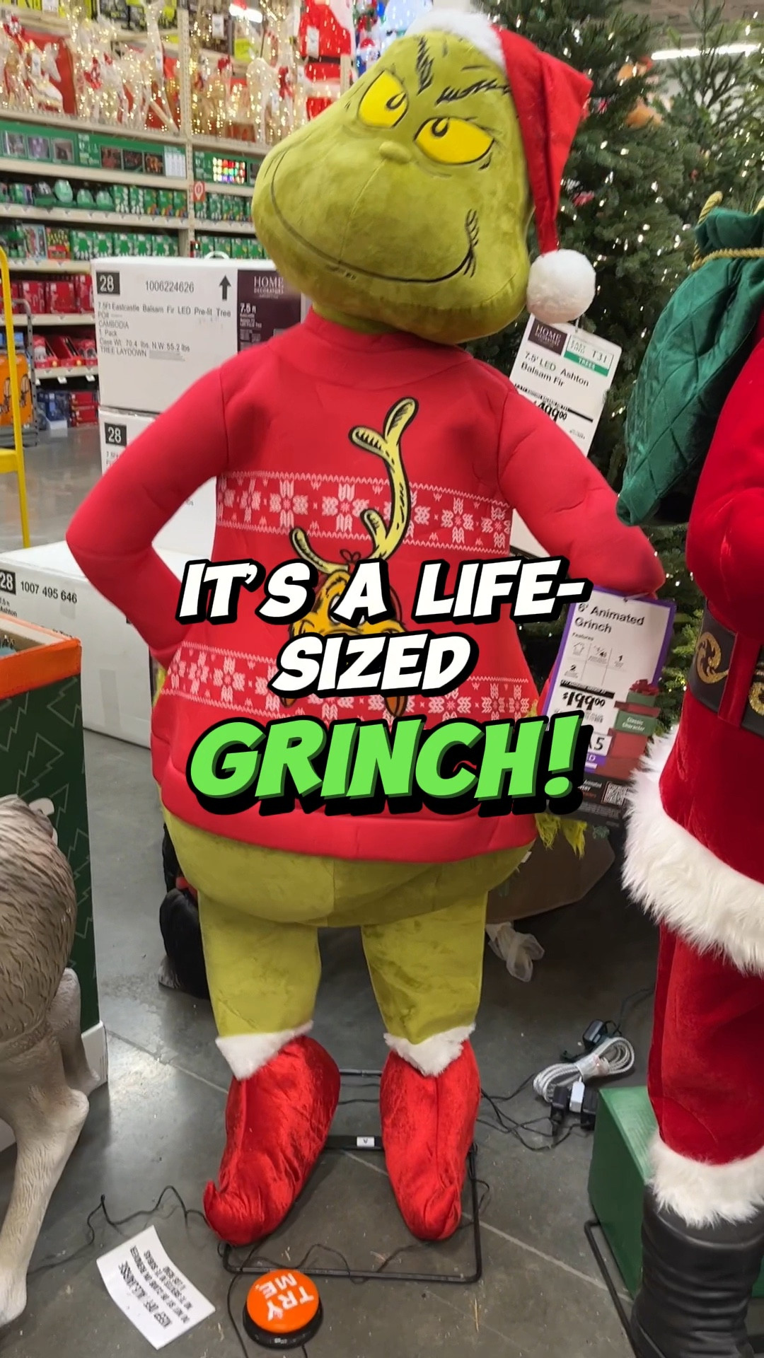 Grinch 6 ft. Animated Grinch in Max Ugly Sweater 23GM83176 - The