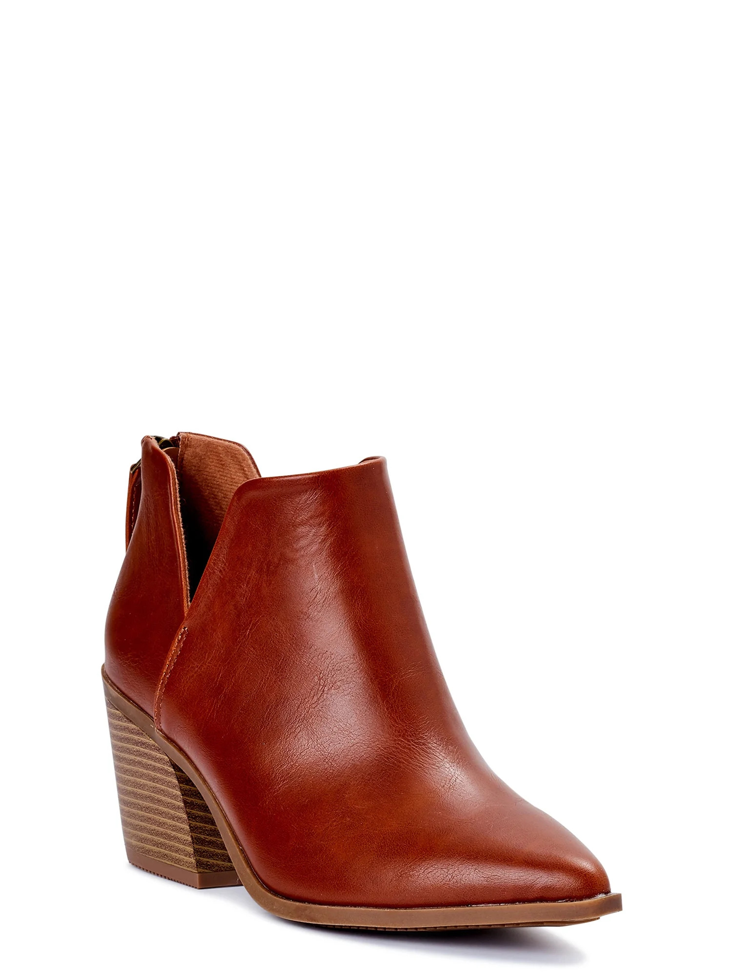 Scoop Women's Block Heel Cutout Bootie - Walmart.com | Walmart (US)