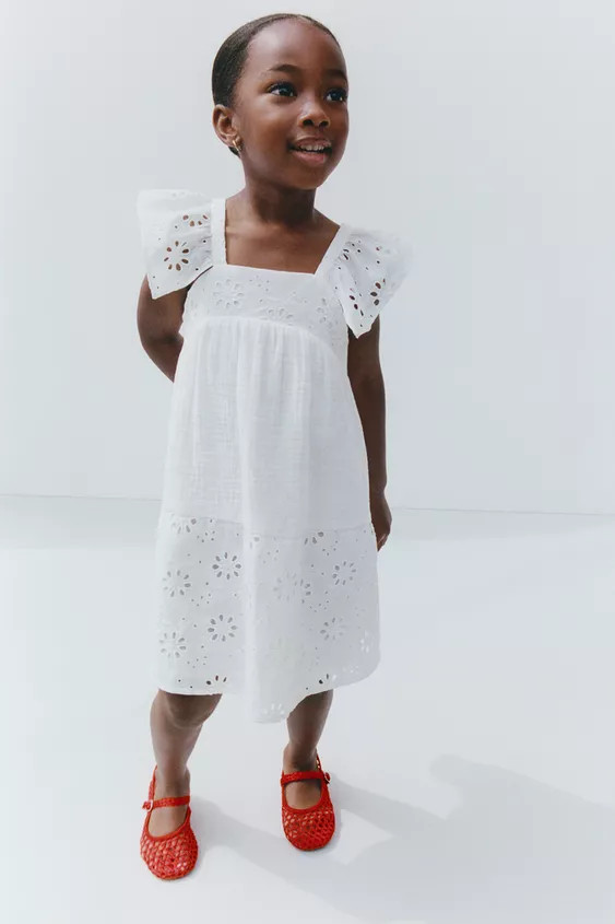TEXTURED DRESS WITH EMBROIDERED FLOWERS | Zara UK