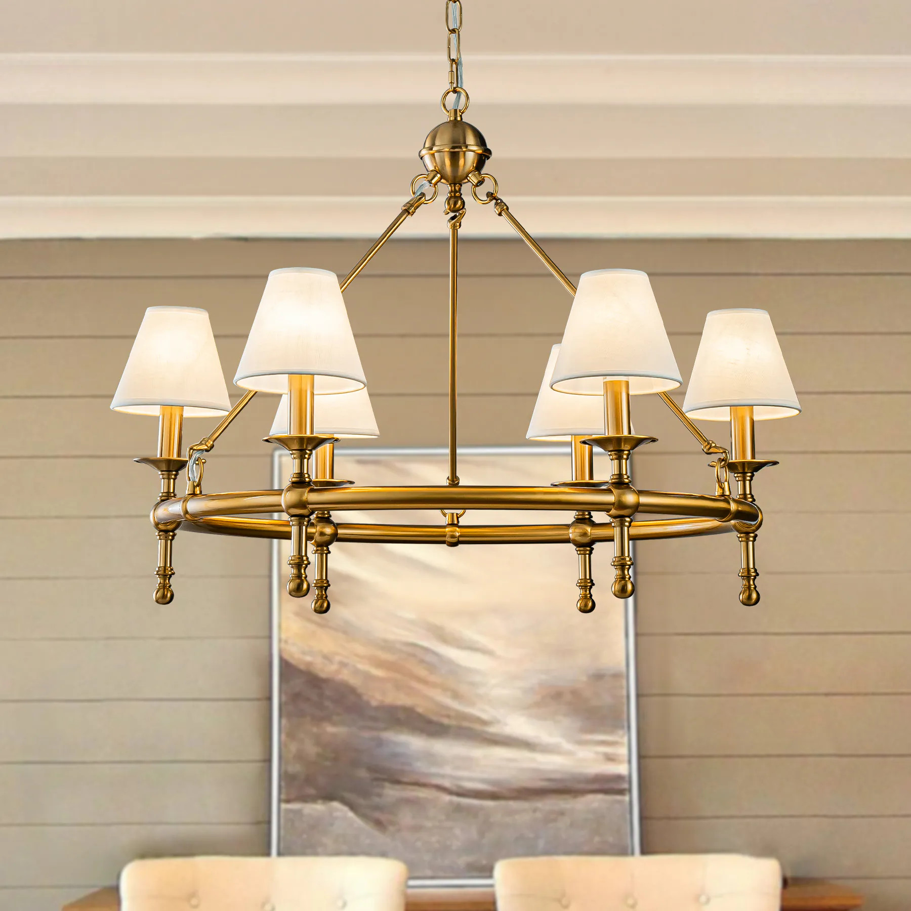 AloaDecor Lighting 6 -Light Oil-rubbed Bronze Modern/contemporary For Use in Bedrooms, Dining Rooms, Foyers, Kitchens, Living Rooms Chandelier | Lowe's