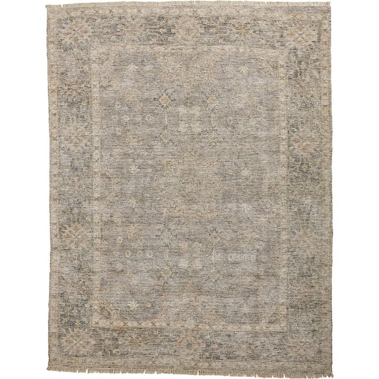 Ramey Vintage Space Dyed Wool Rug, Latte Tan/Gray, 7ft-6in x 9ft-6in Area Rug | Walmart (US)