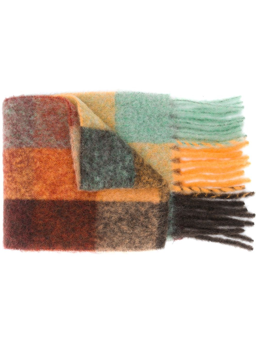 checked mohair scarf | Farfetch Global