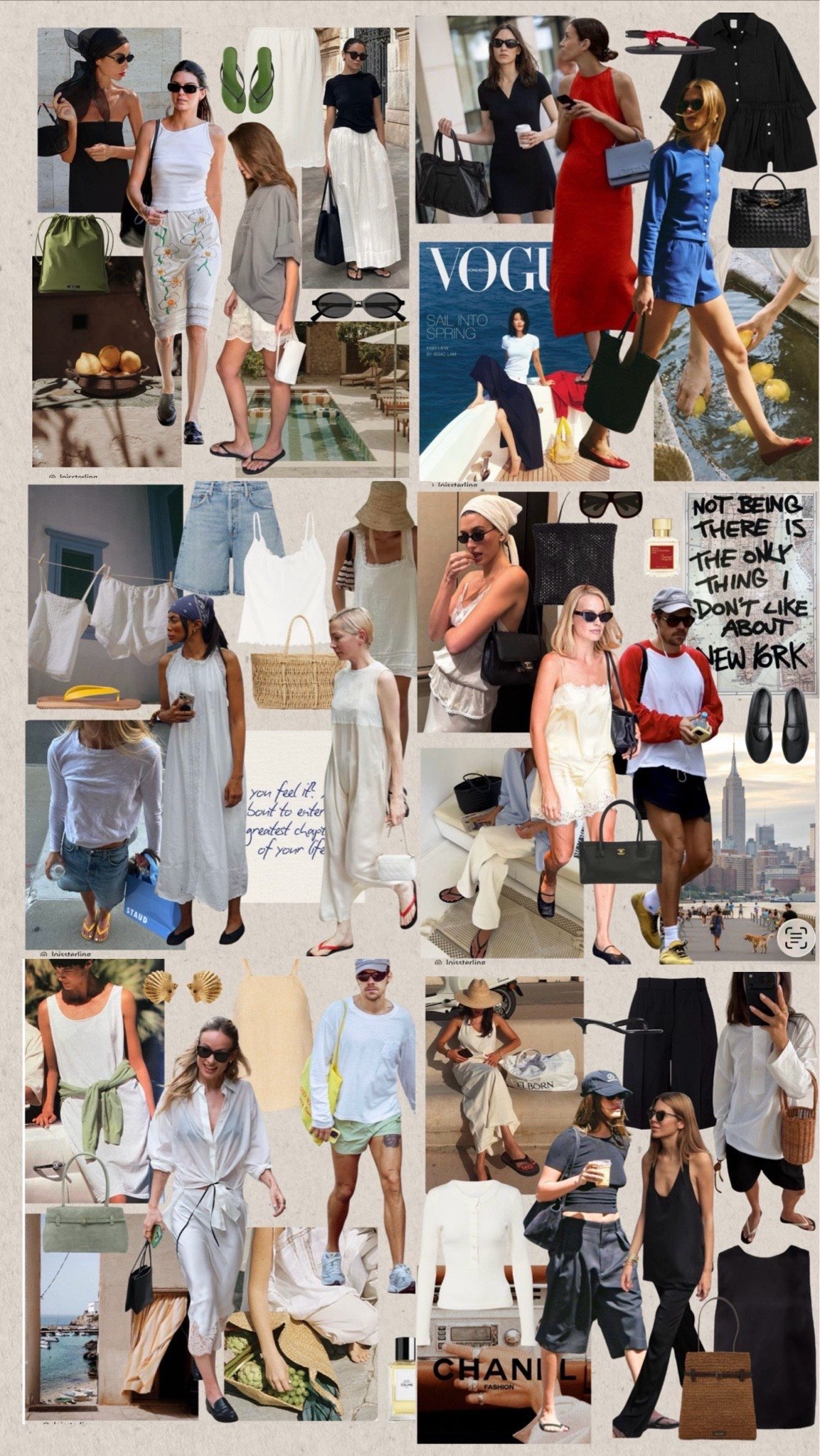 Fuss free Summer outfits ✨ 6 Inspo edits to save for when you want a ‘chuck and go outfit’ 

📌 I am wanting to wear next to nothing at the moment and my Pinterest board understands.

 Are we all at the point where we want easy outfit?! simple but want to look put together. I tend to wear no more than 2 items of clothing within my high Summer outfits, mainly for ease. Fabrics are light and breathable and my main priority is to not overheat. 

Broderie outfits, silk shorts, cotton dresses & clean cut T-shirts are mainly what I’m wearing at the moment. I am relying on some of our fav style muses to take inspo from for my easy breezy outfits. Outfit repeating is making things so much easier.