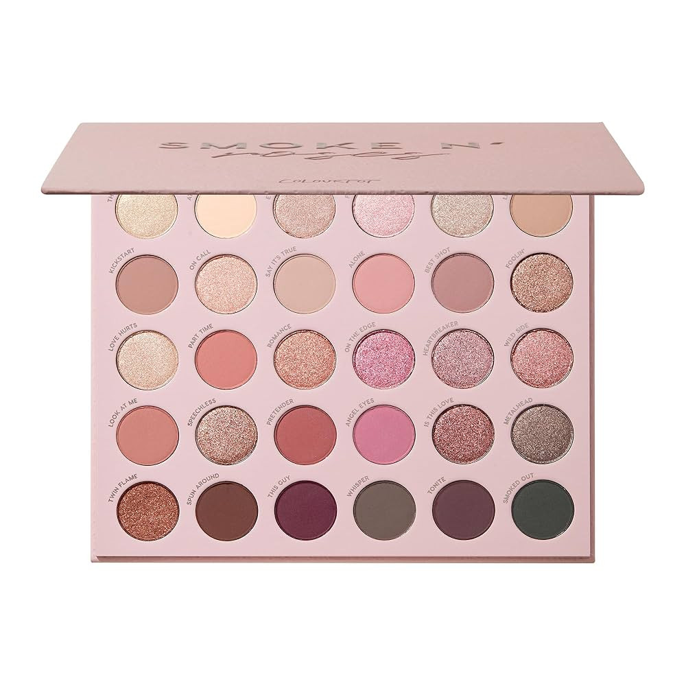 ColourPop Smoke N Roses Eyeshadow Palette - Rosey & Smokey Hues with Metallic and Matte Finishes ... | Amazon (US)