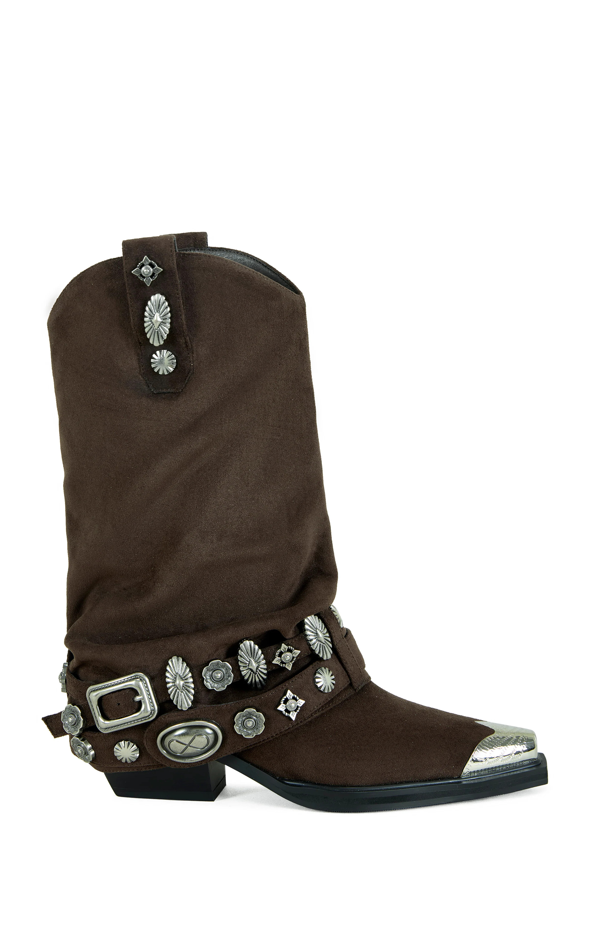 ASHRAF-CHOCOLATE WESTERN BOOTIE | Azalea Wang