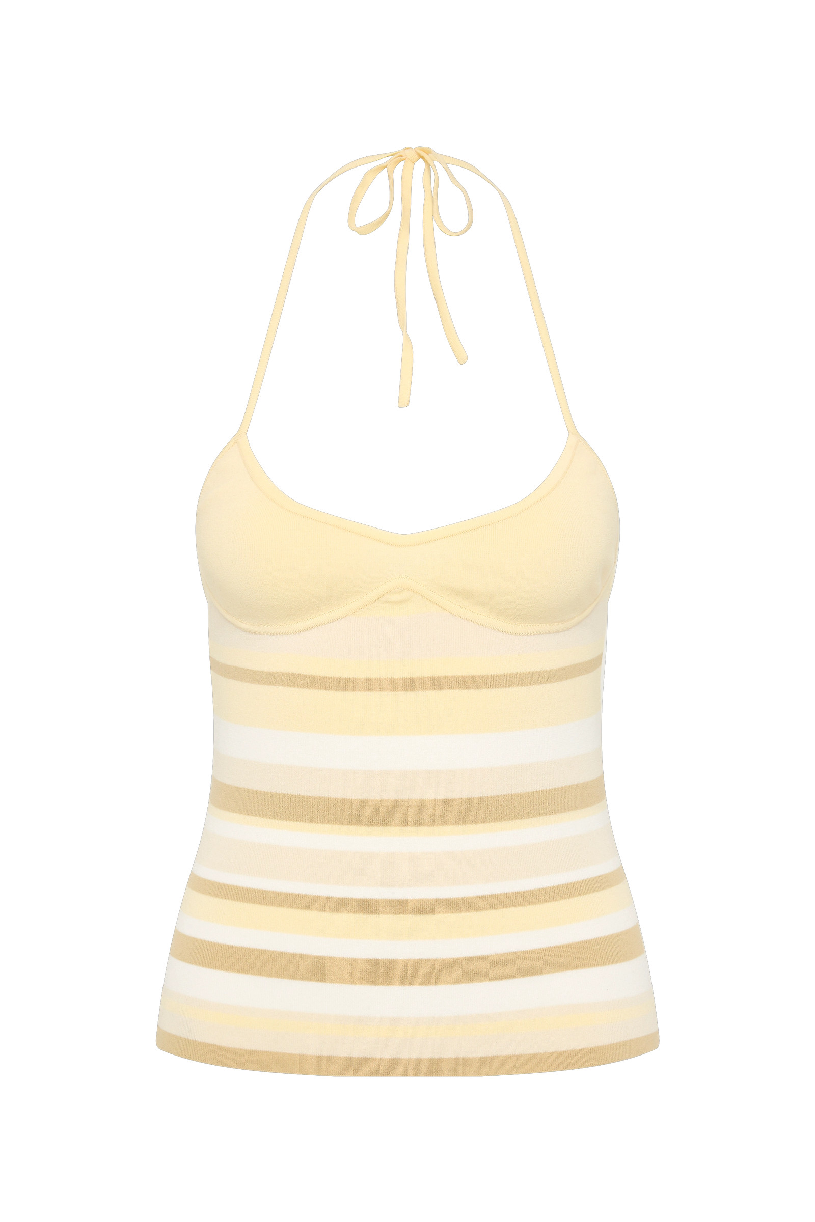 Citara Halter Top Butter Stripe | Faithfull (AU)