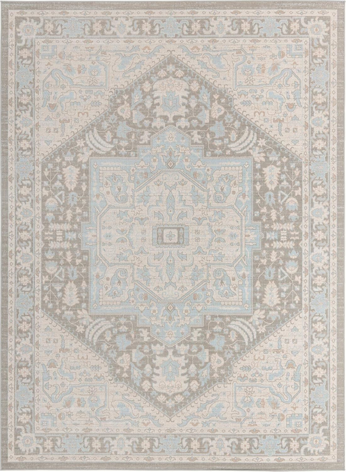 Rugs.com Whitney Collection Rug – 9' x 12' Cloud Gray Low Rug Perfect for Living Rooms, Large D... | Amazon (US)