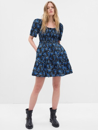 Puff Sleeve Smocked Mini Dress | Gap (US)