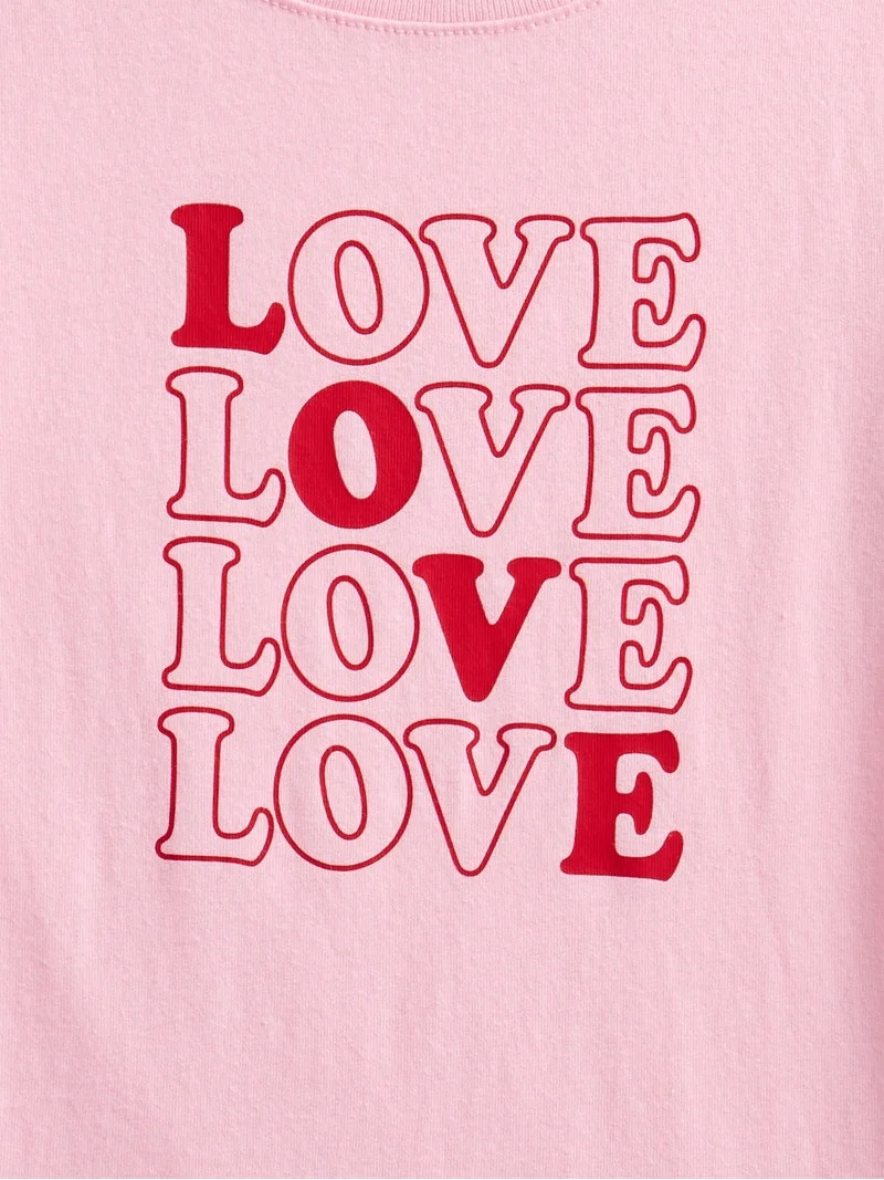 Valentine's Day Girls Graphic Tee from Way To Celebrate, Sizes 4-18 | Walmart (US)
