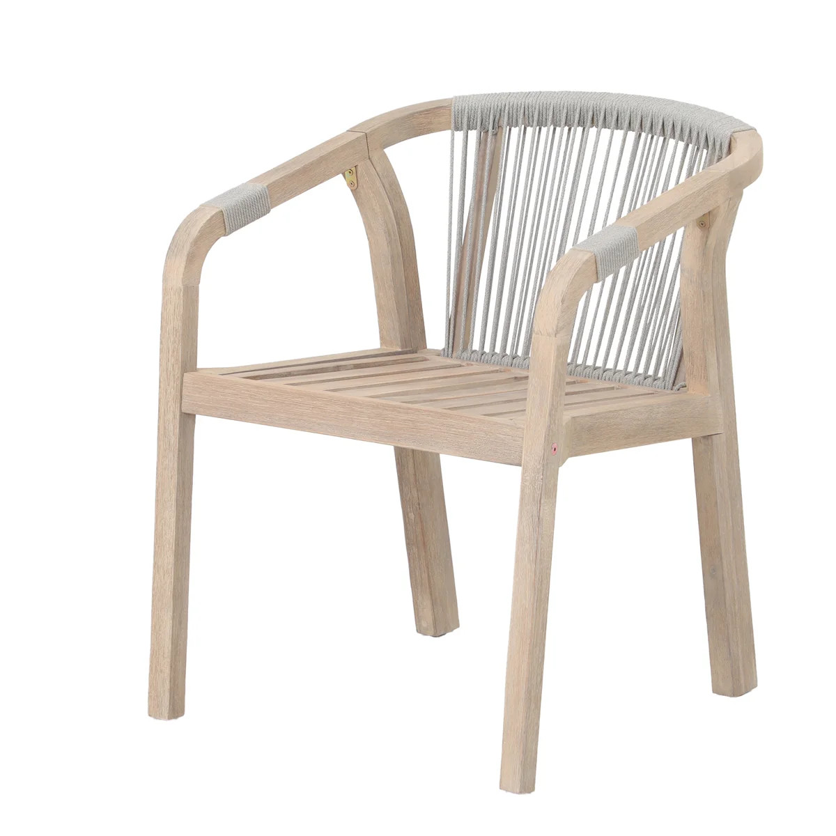 Marinee Acacia Wood Outdoor Dining Chair With Cushions (Set of 2) | Wayfair North America