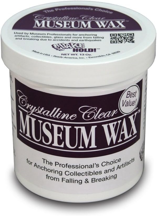 Quakehold! 13-Ounce Museum Wax, Clear Adhesive, Reusable and Removable, Non-Toxic and Non-Damagin... | Amazon (US)