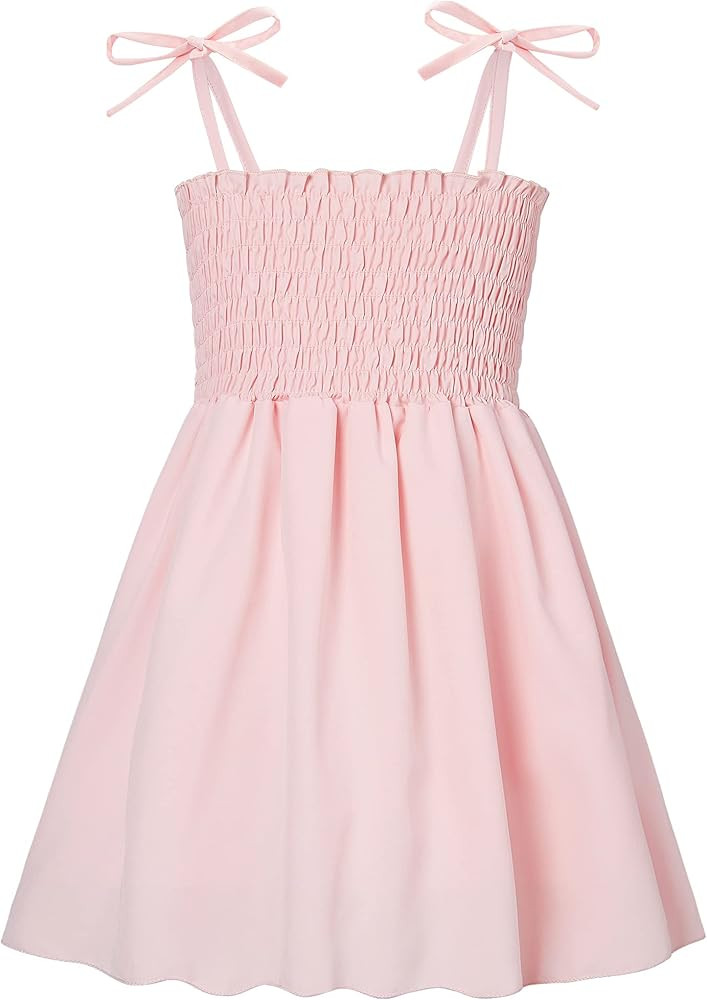 Vieille Toddler Baby Girls Summer Dress Sling Straps Princess Sundress Floral Printed Casual Beac... | Amazon (US)