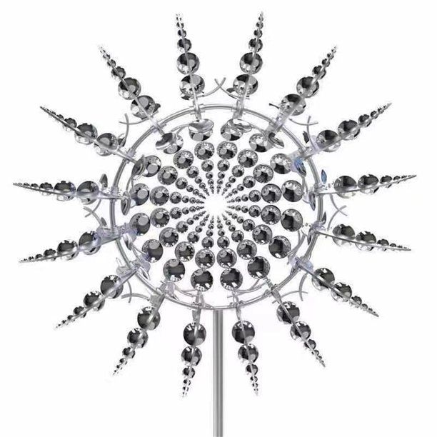Unique and Magical Metal Windmill, Stainless Steel Wind Spinners, Solar Wind Spinner Catcher, Scu... | Walmart (US)
