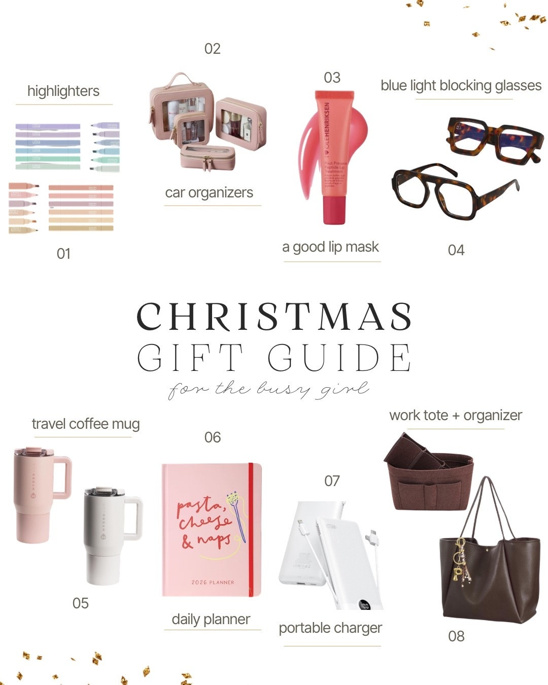 Christmas gift guide for the girl on the go! Everything from the cutest 2026 planner to the best coffee mugs! #LTKDeskMustHaves ForTheBusyGirl 

 

#LTKGiftGuide #LTKHoliday