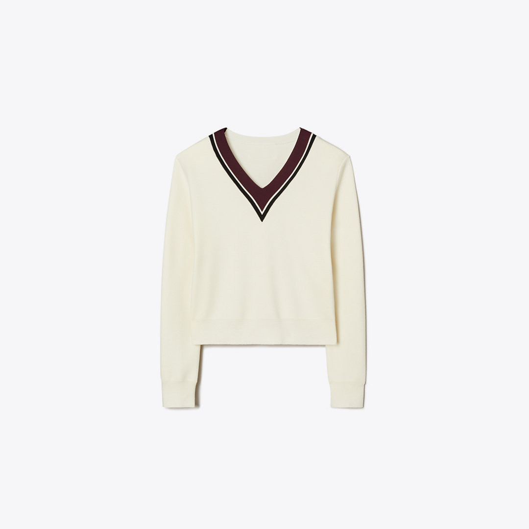 Wool Dickie Sweater: Women's Designer Sweaters | Tory Sport | Tory Burch (US)
