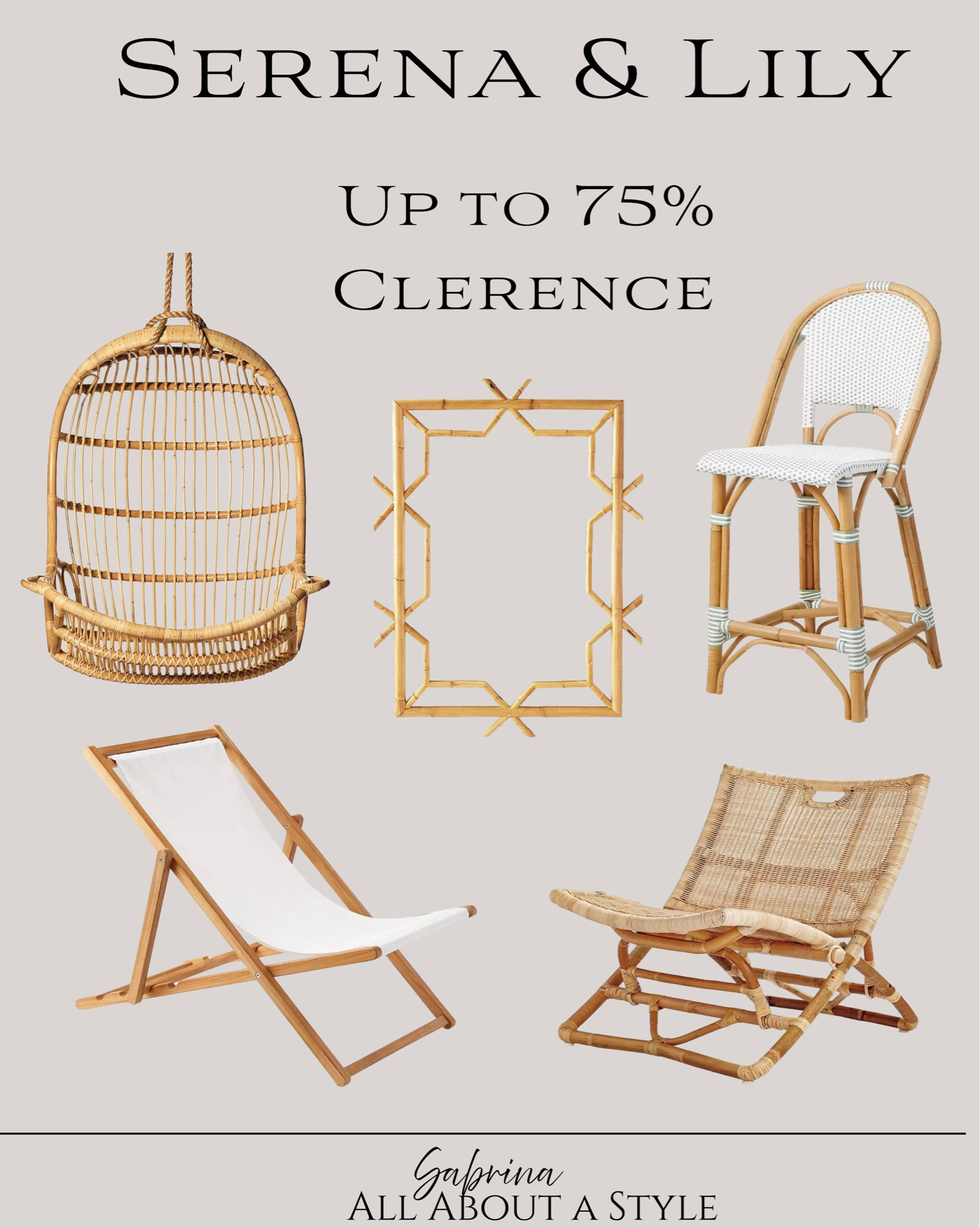 Major sale alert 🚨 Serena & Lily’s Tent Sale is happening with up to 75% off — the best time to shop their iconic pieces.

#sale
#farewellfinds
#serenaandlily
#homefurniture
#outdoorfurniture