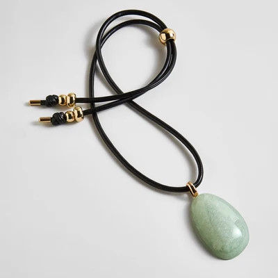 Chase Semi-Precious Pendant Necklace - Light Blue | BaubleBar