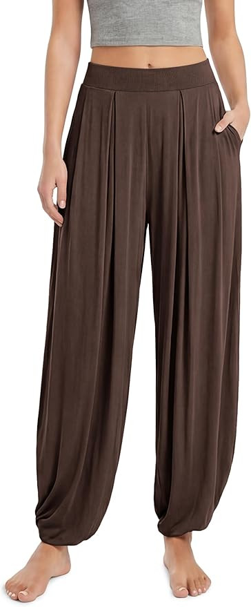 ODODOS Women's Wide Leg Pants with Pockets Lightweight Loose Draped Casual Palazzo Lounge Pajama ... | Amazon (US)