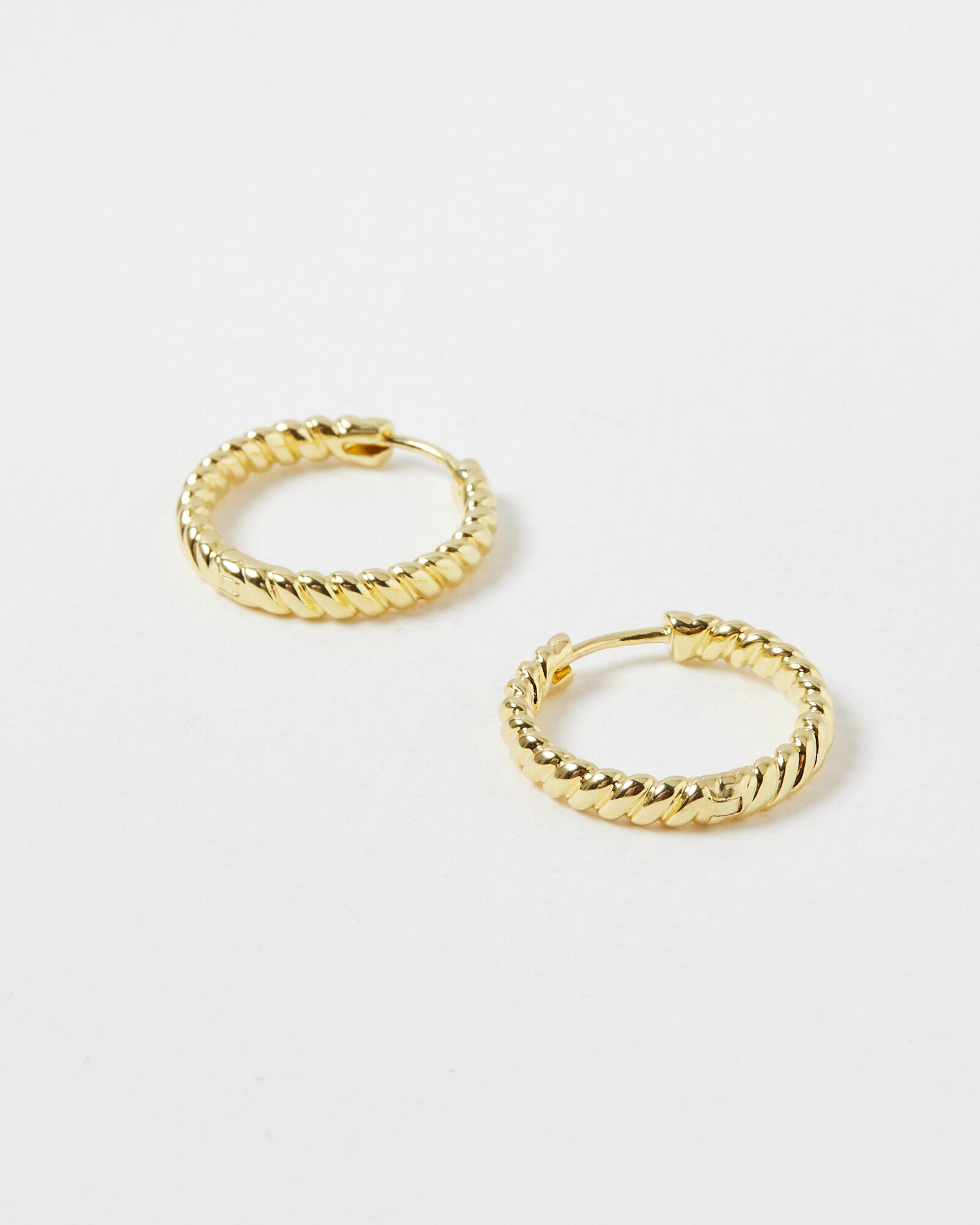 Cisco Twisted Gold Plated Hoop Earrings Large | Oliver Bonas | Oliver Bonas (Global)