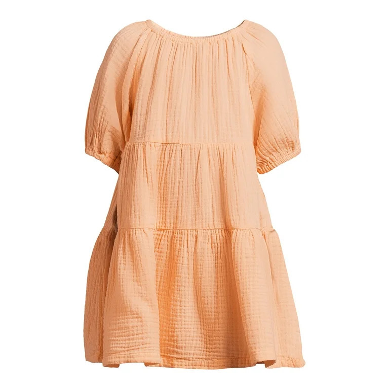 Wonder Nation Toddler Girl Tiered Dress, Sizes 12M-5T | Walmart (US)