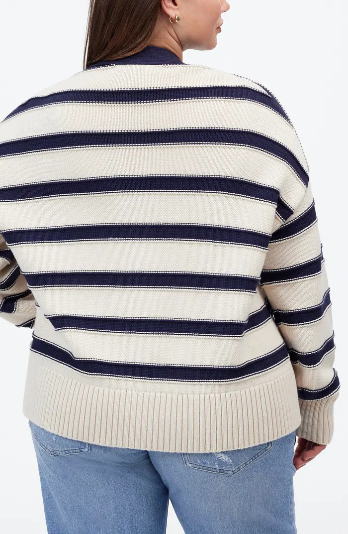 Madewell Stripe Oversize Cotton Cardigan | Nordstromrack | Nordstrom Rack