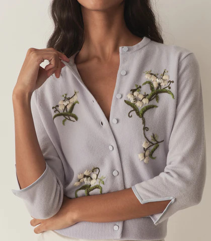 D�?EN Teresa Cardigan -- Cloud Blue - Size - L Button Up | DOEN