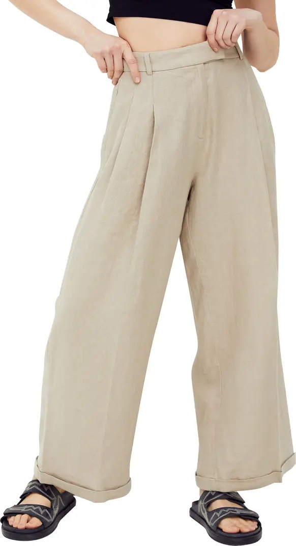 Free People Lyla Wide Leg Linen Pants | Nordstrom | Nordstrom