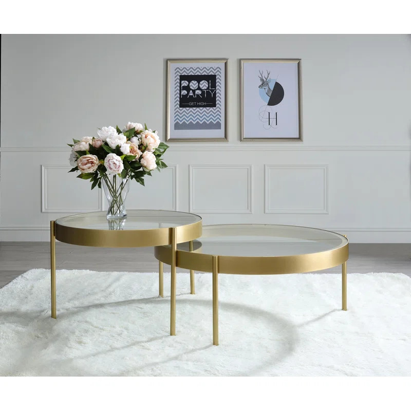 Wigfall Glass Top Nesting Tables | Wayfair North America