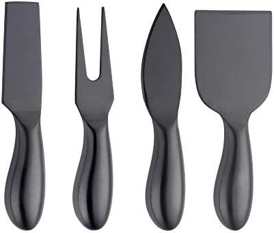 Cheese Knife Set of 4, AOPODO Stainless Steel Matt Black Breakfast Butter Knife, Slicer Sandwich ... | Amazon (US)