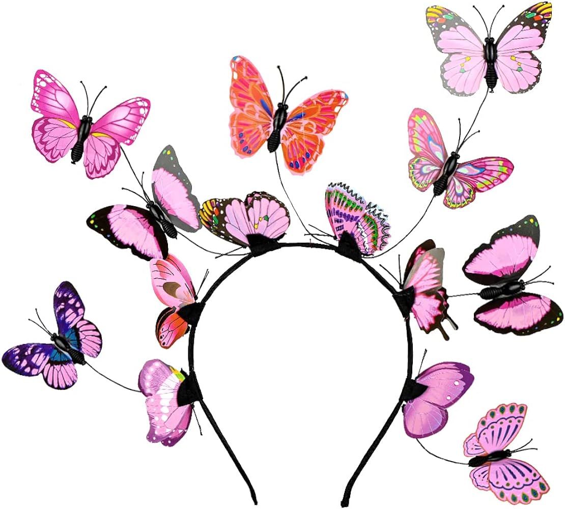 Zivyes Butterfly Fascinator Hats Women Monarch Tea Party Headband Alice in Wonderland Hat Kentuck... | Amazon (US)