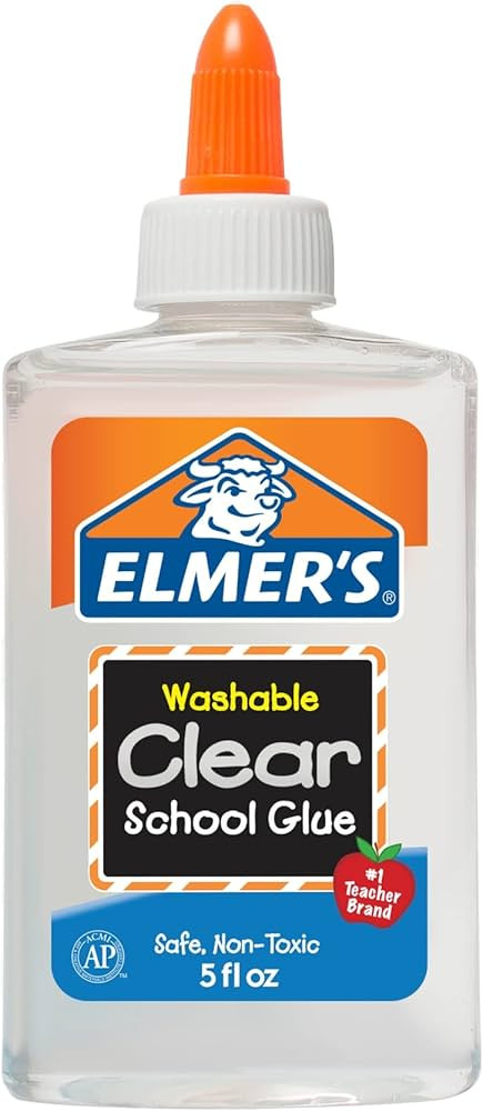 Elmer's E305 School Glue Washble Clear, 5 oz, Clear | Amazon (US)