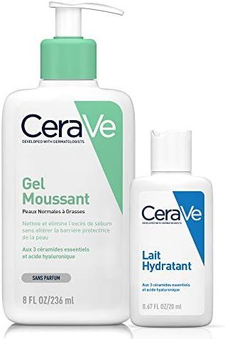 CeraVe Gel Moussant | 236ml + Lait Hydratant 20ml Offert | Gel Nettoyant Visage Purifiant à l'Ac... | Amazon (FR)