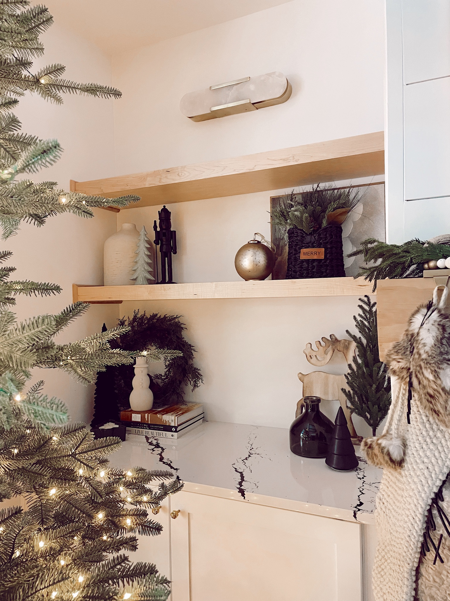 Shelf styling for Christmas! #LTKHoliday 

#LTKhome #LTKSeasonal