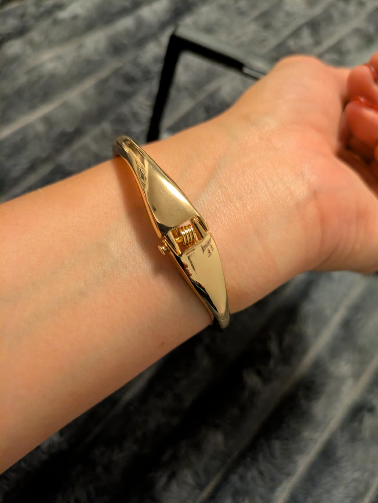 Gold Bangle Bracelets for Women Teens Trendy Chunky Adjustable Twist Cuff Bracelet Jewelry Gifts | Amazon (US)