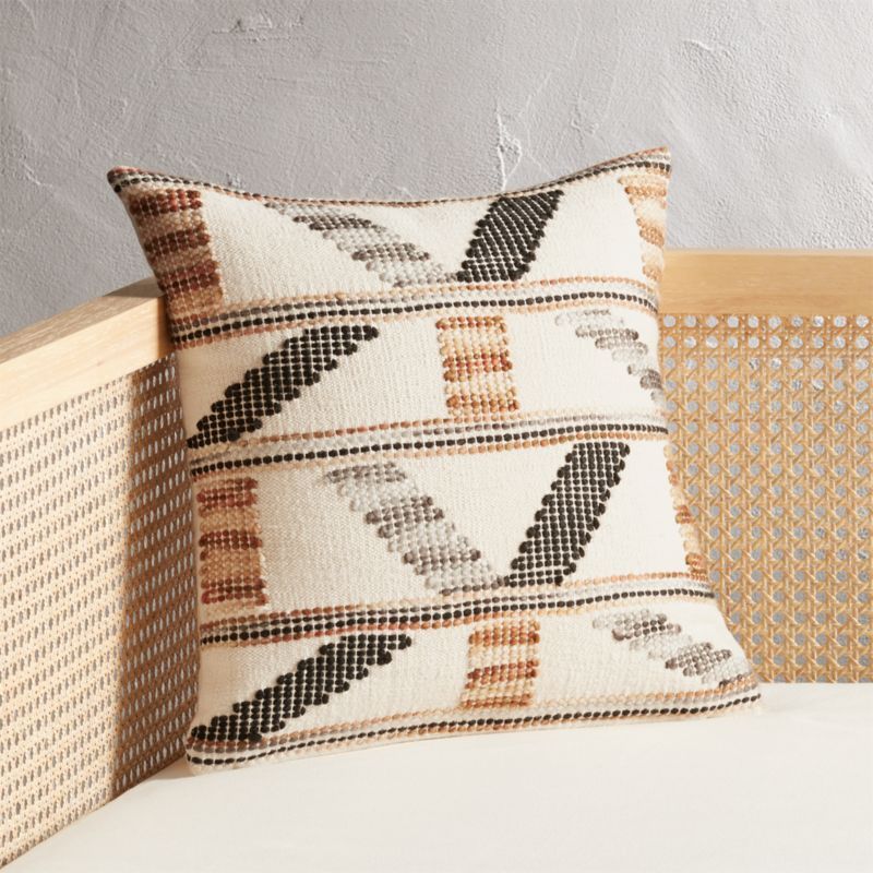 16" Dorado Handwoven Pillow with Feather-Down Insert + Reviews | CB2 | CB2