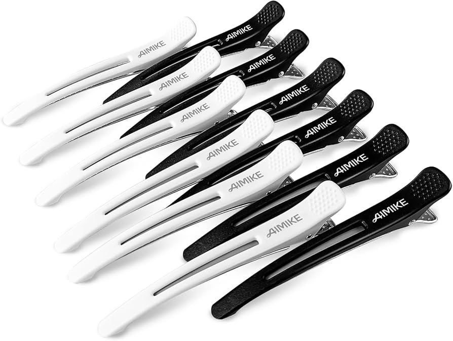 AIMIKE Hair Styling and Sectioning Accessories - 12 Pack Non-Slip Silicone Hair Clips for Thick a... | Amazon (US)