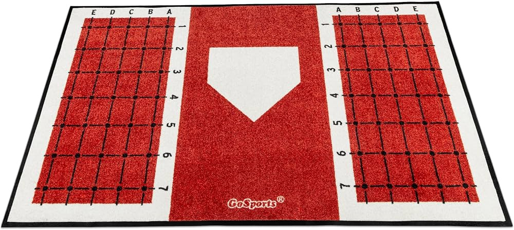 GoSports Baseball and Softball Hitting Mat with Batting Stance Alignment Guide - 6 x 4 ft | Amazon (US)